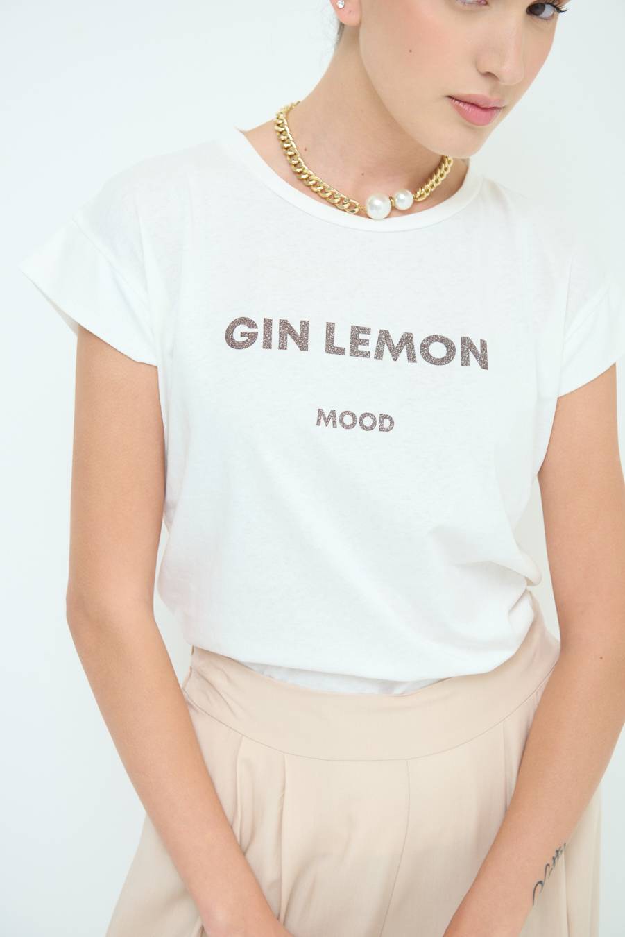 Kikisix T-SHIRT ''GIN LEMON'' CIOCCOLATO Online