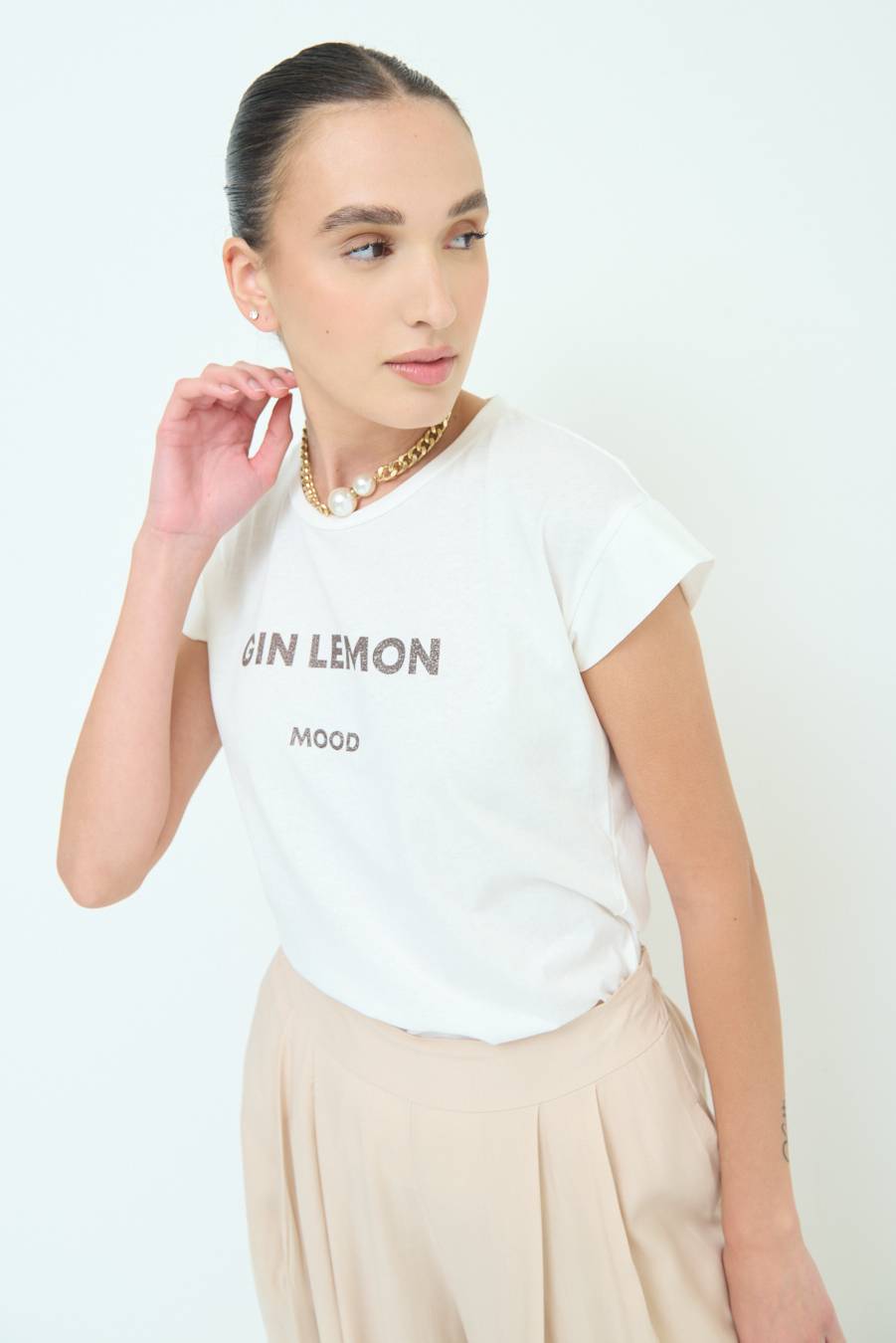 Kikisix T-SHIRT ''GIN LEMON'' CIOCCOLATO Online