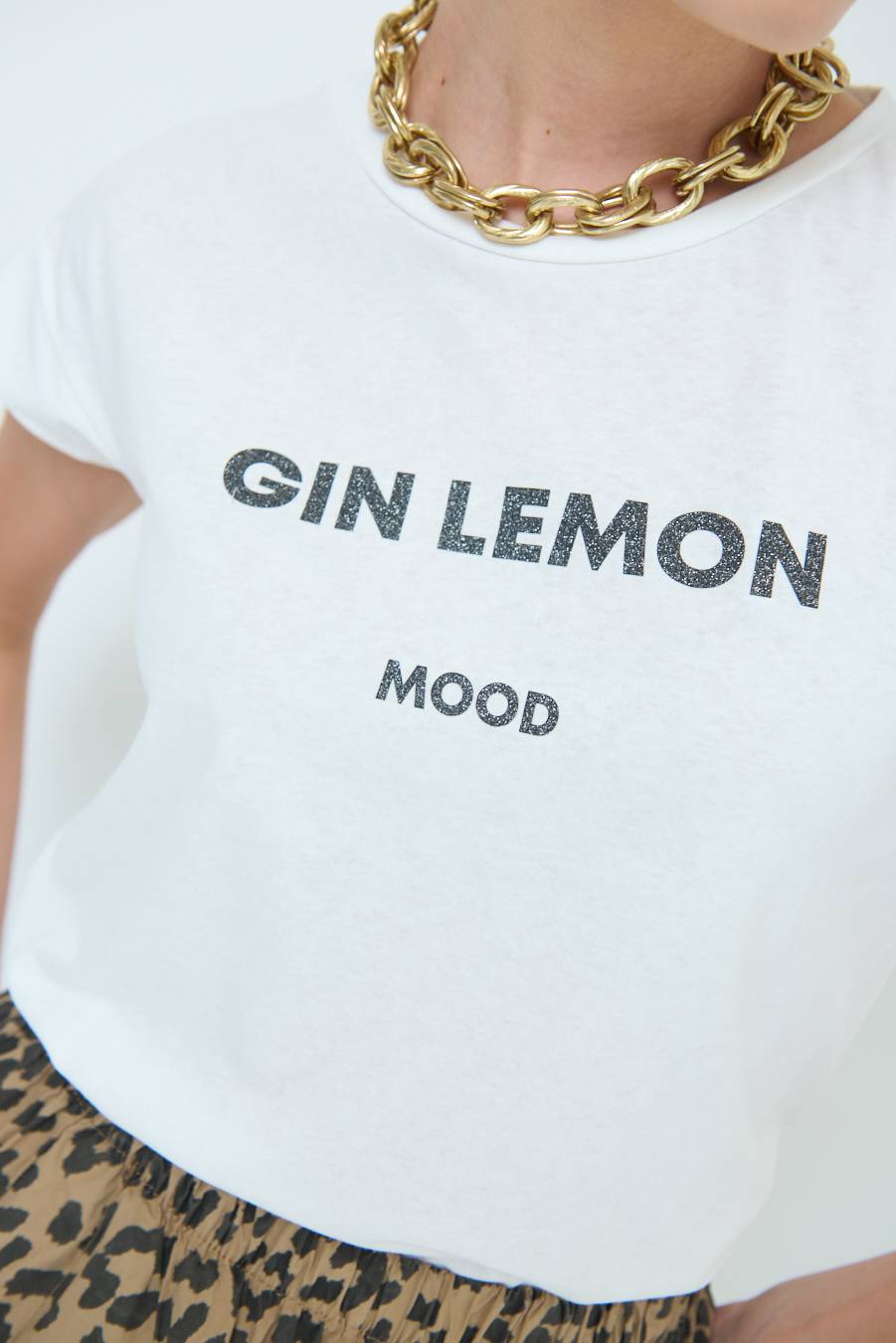 Kikisix T-SHIRT ''GIN LEMON'' NERO In Vendita