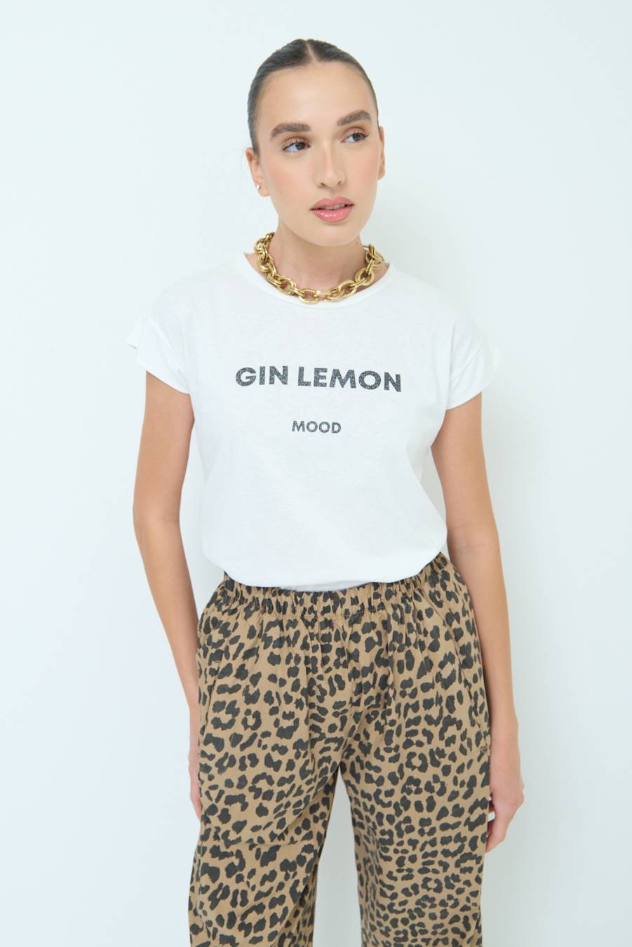 Kikisix T-SHIRT ''GIN LEMON'' NERO In Vendita