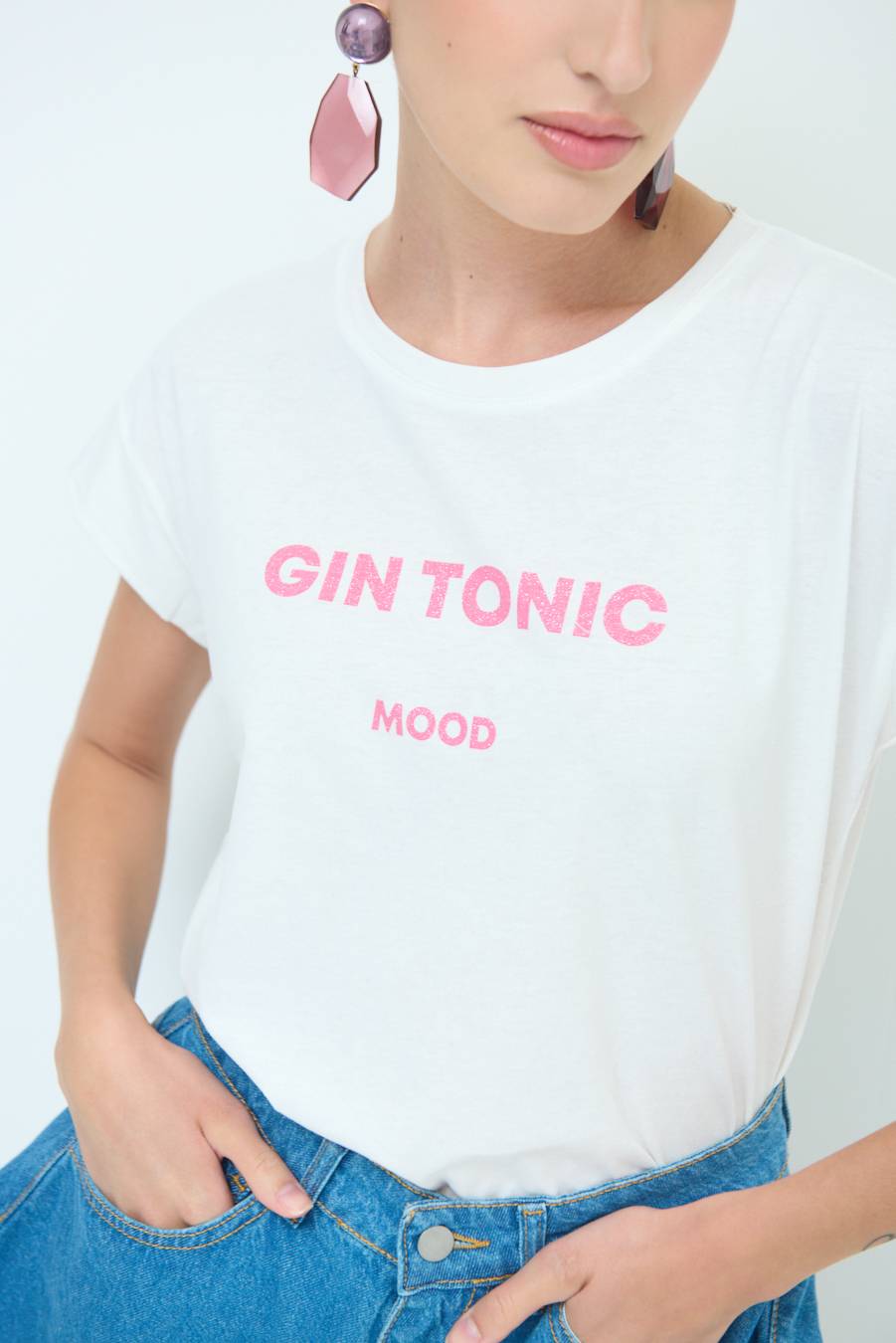 Kikisix T-SHIRT ''GIN TONIC'' BUBBLE Saldi