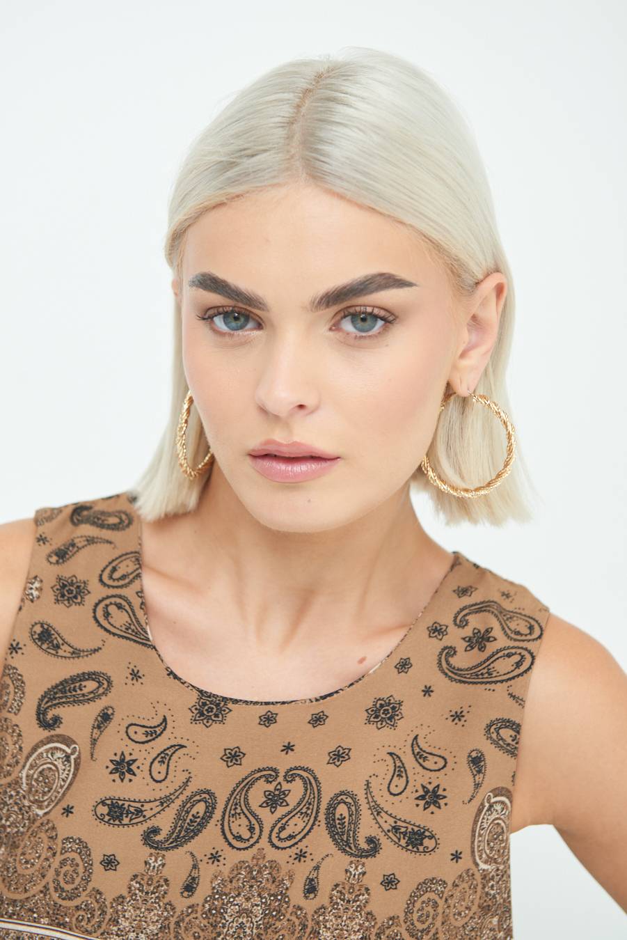 Kikisix CROP TOP STAMPA CAMMELLO Vendita Calda