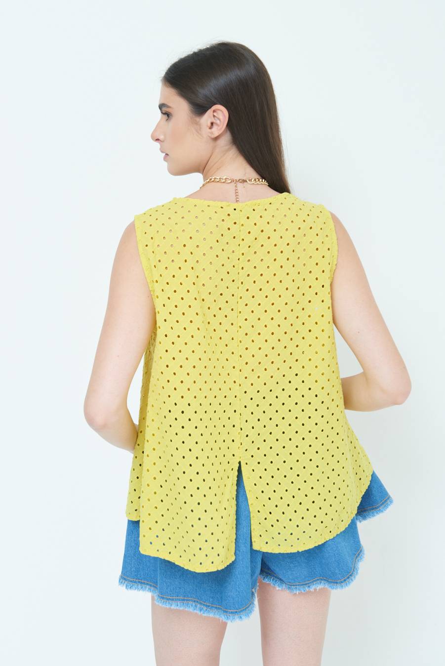Kikisix TOP SMANICATO SANGALLO LIMONE Promozione