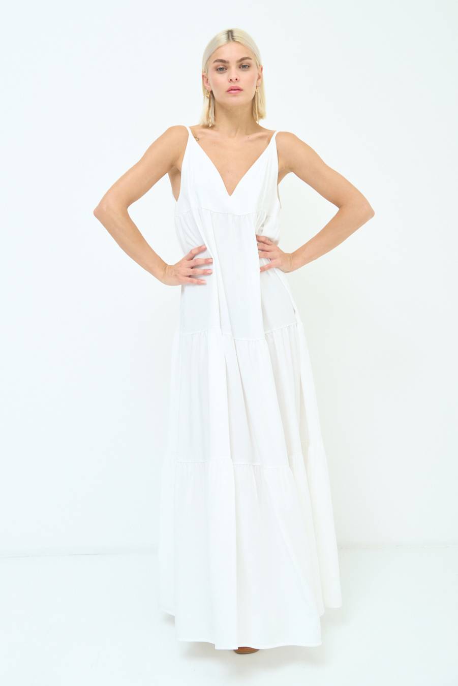 Kikisix ABITO AMPIO MAXI BIANCO In Saldo