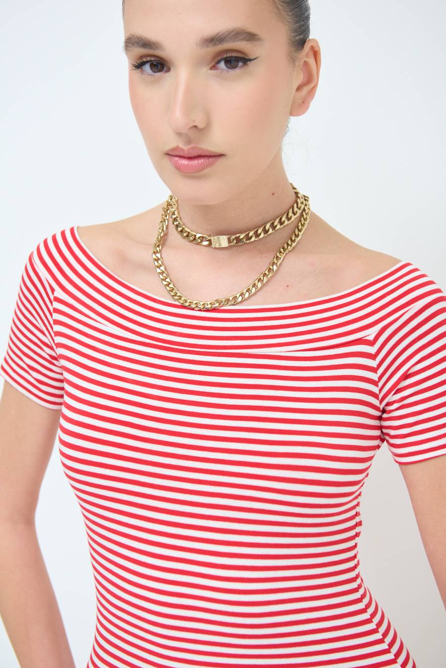 Kikisix ABITO SCOLLO SHIFFER ROSSO Moda