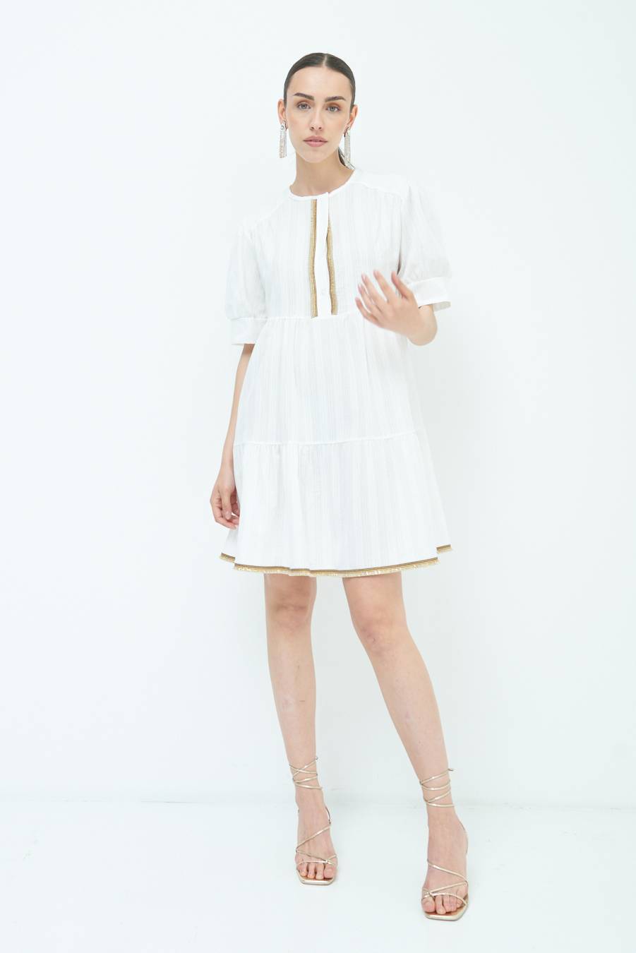 Kikisix ABITINO CON INSERTO ORO BIANCO Spedizione Gratuita