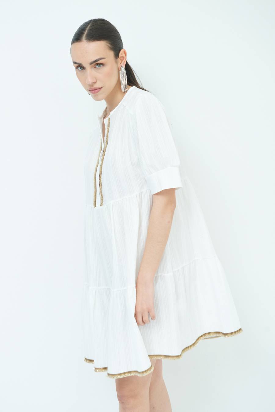 Kikisix ABITINO CON INSERTO ORO BIANCO Spedizione Gratuita