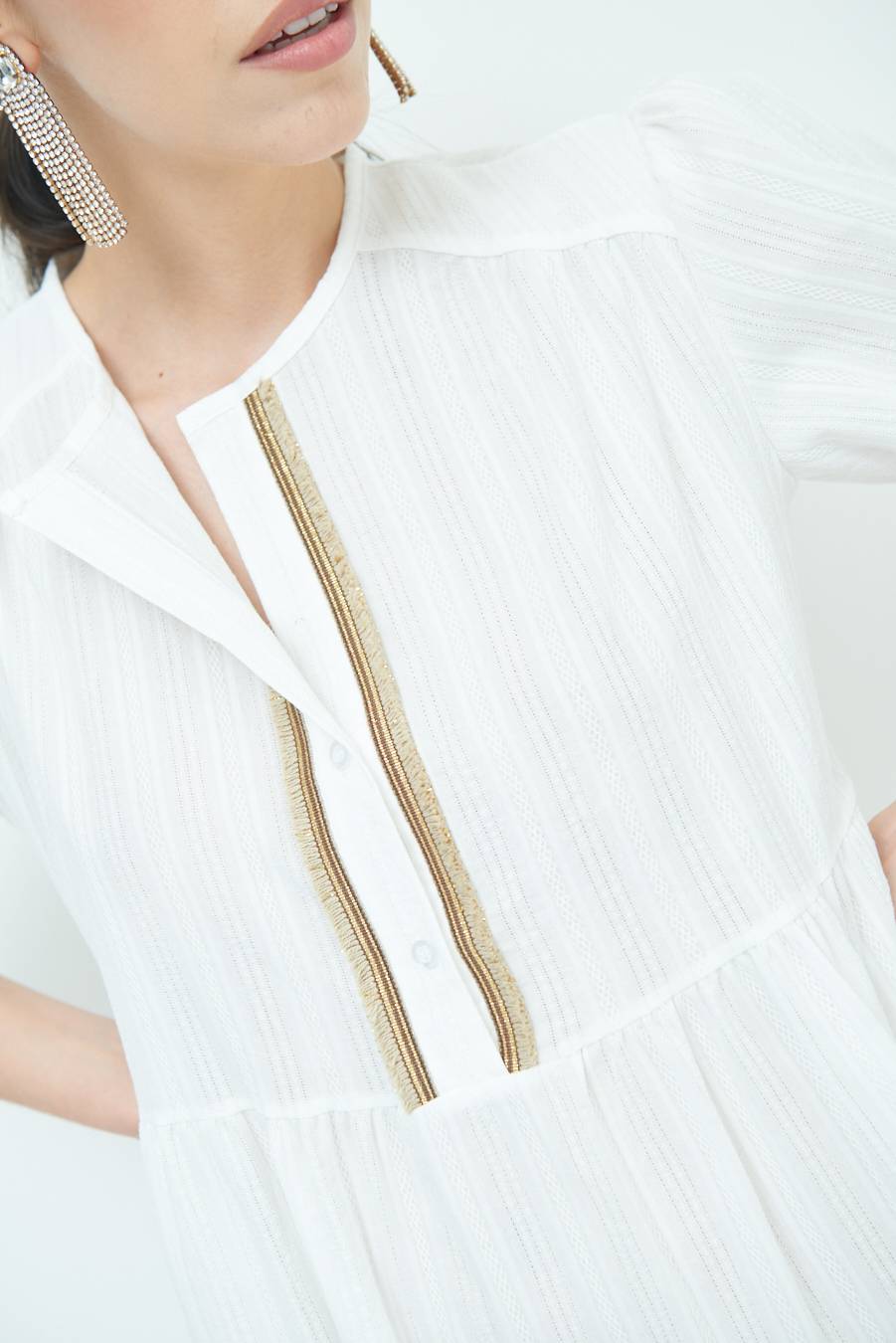 Kikisix ABITINO CON INSERTO ORO BIANCO Spedizione Gratuita