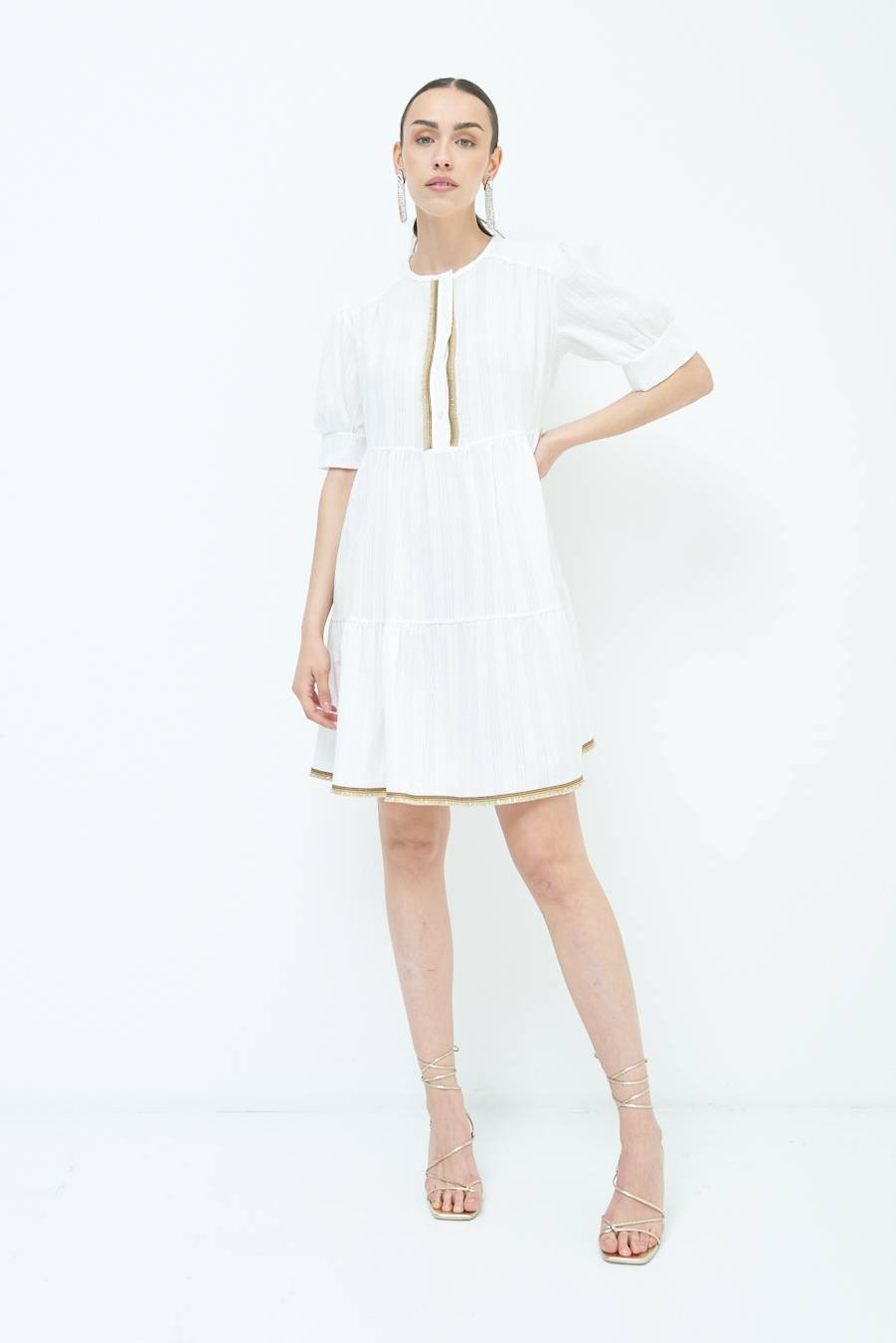 Kikisix ABITINO CON INSERTO ORO BIANCO Spedizione Gratuita