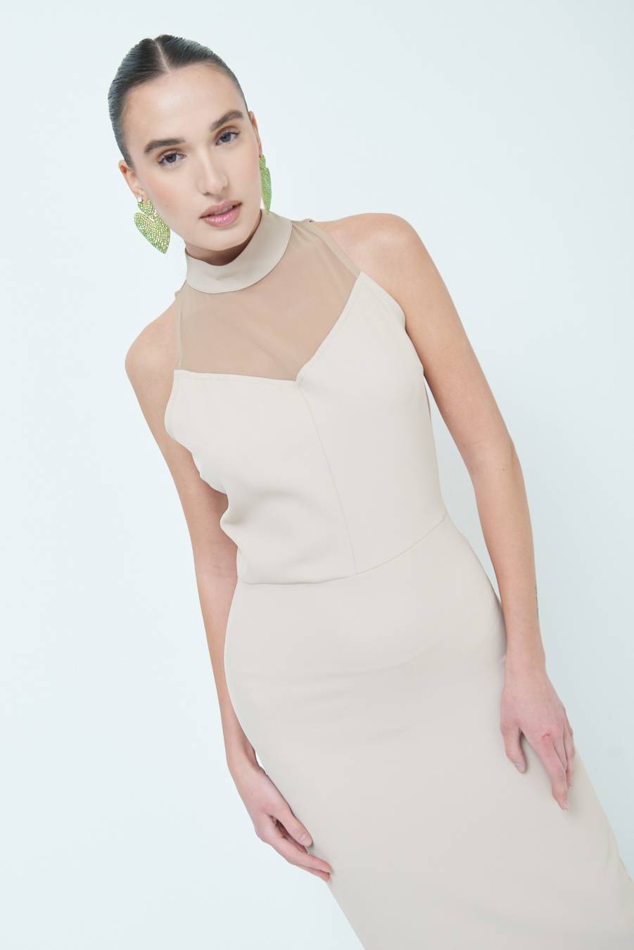 Kikisix VESTITO CADI+RETE CAMMELLO Sconto