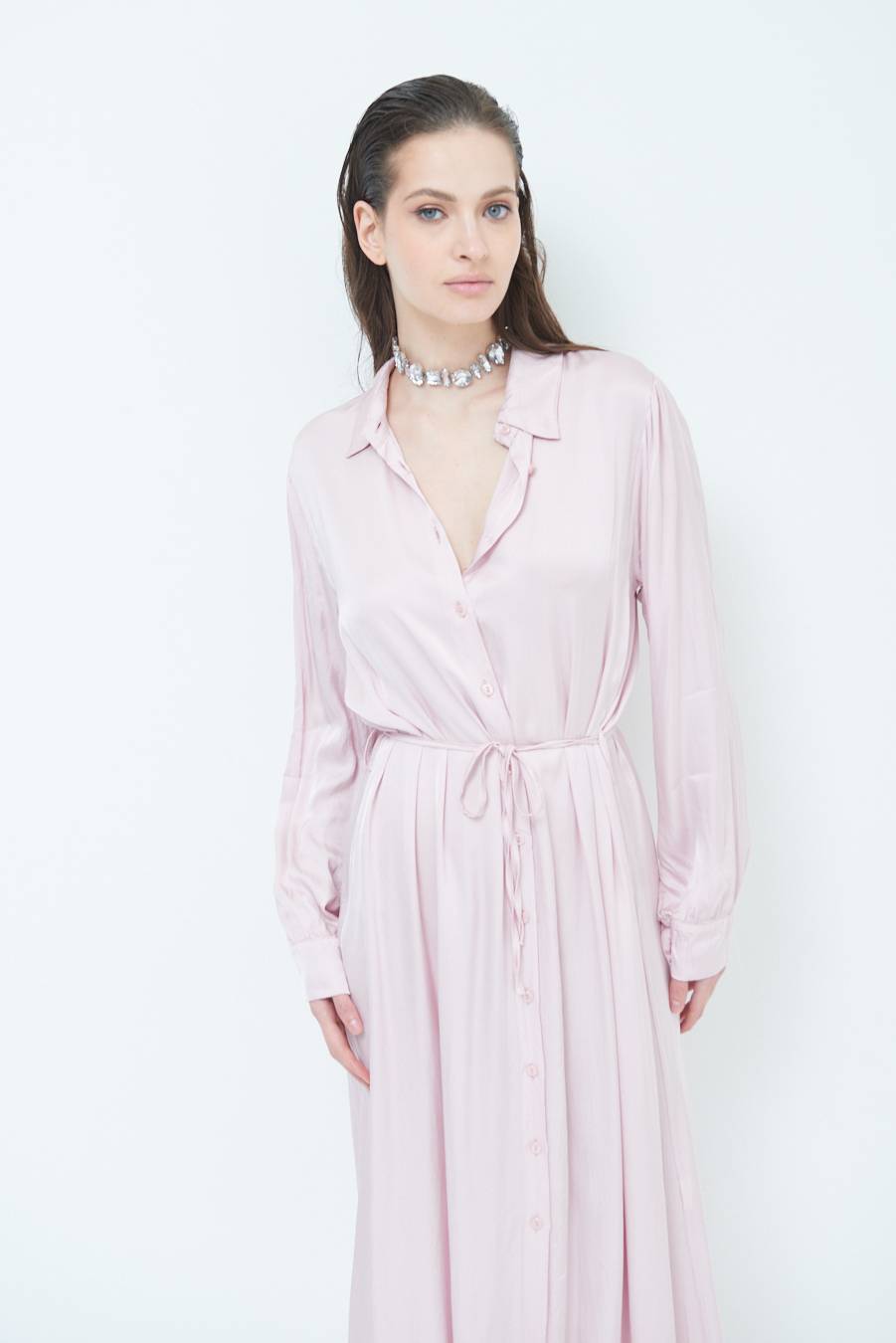 Kikisix ABITO RASO VISCOSA ROSA Saldi