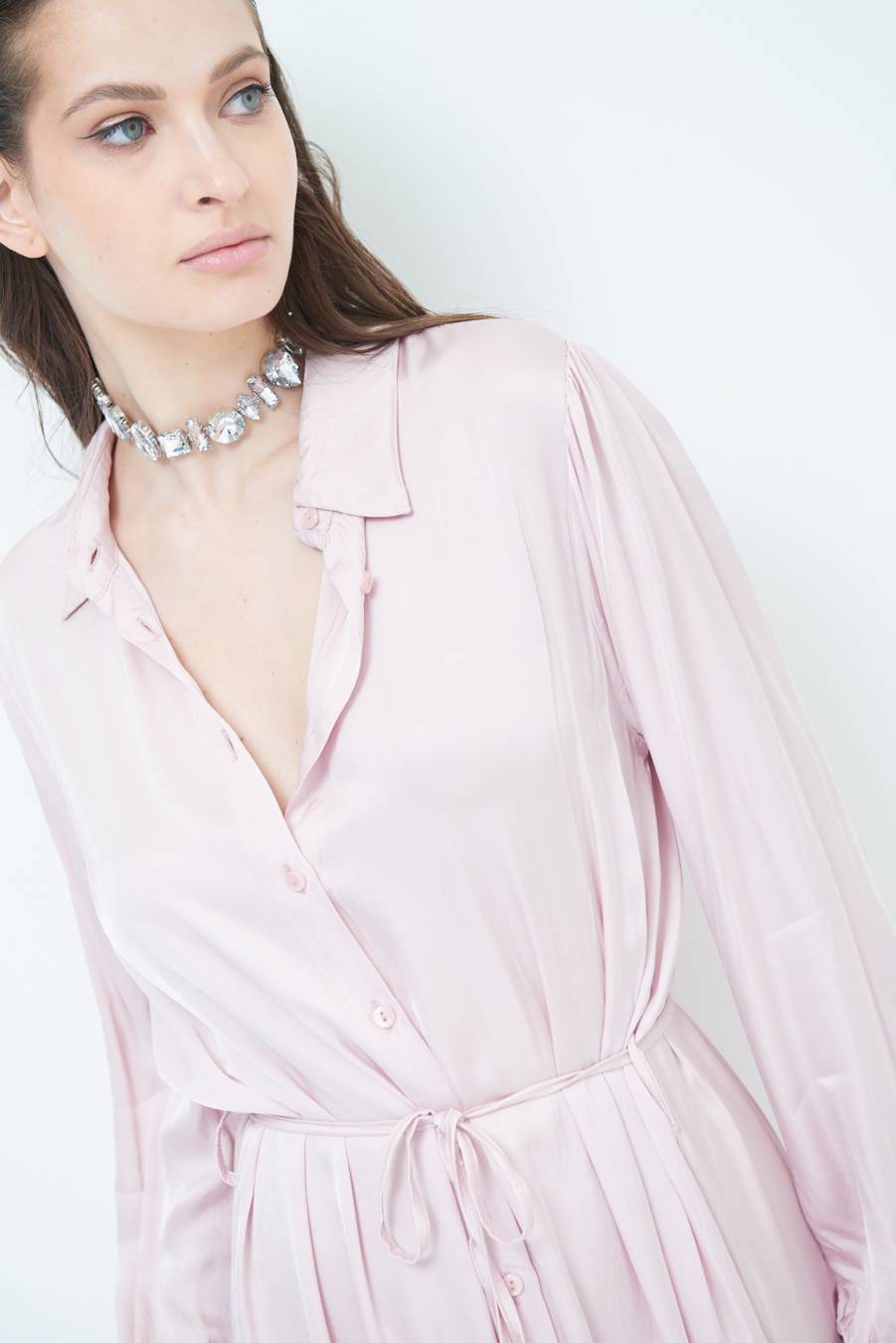 Kikisix ABITO RASO VISCOSA ROSA Saldi