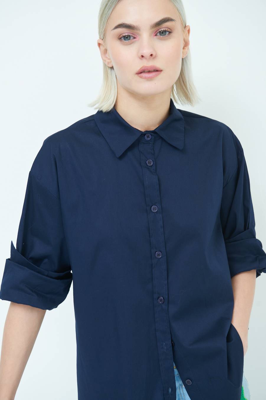 Kikisix CAMICIA MANICA AMPIA BLU Online