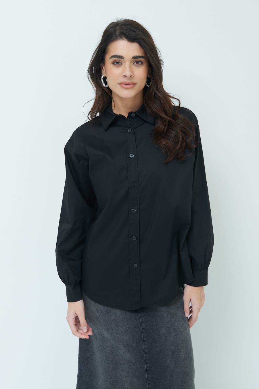 Kikisix CAMICIA MANICA AMPIA NERO Hotsell