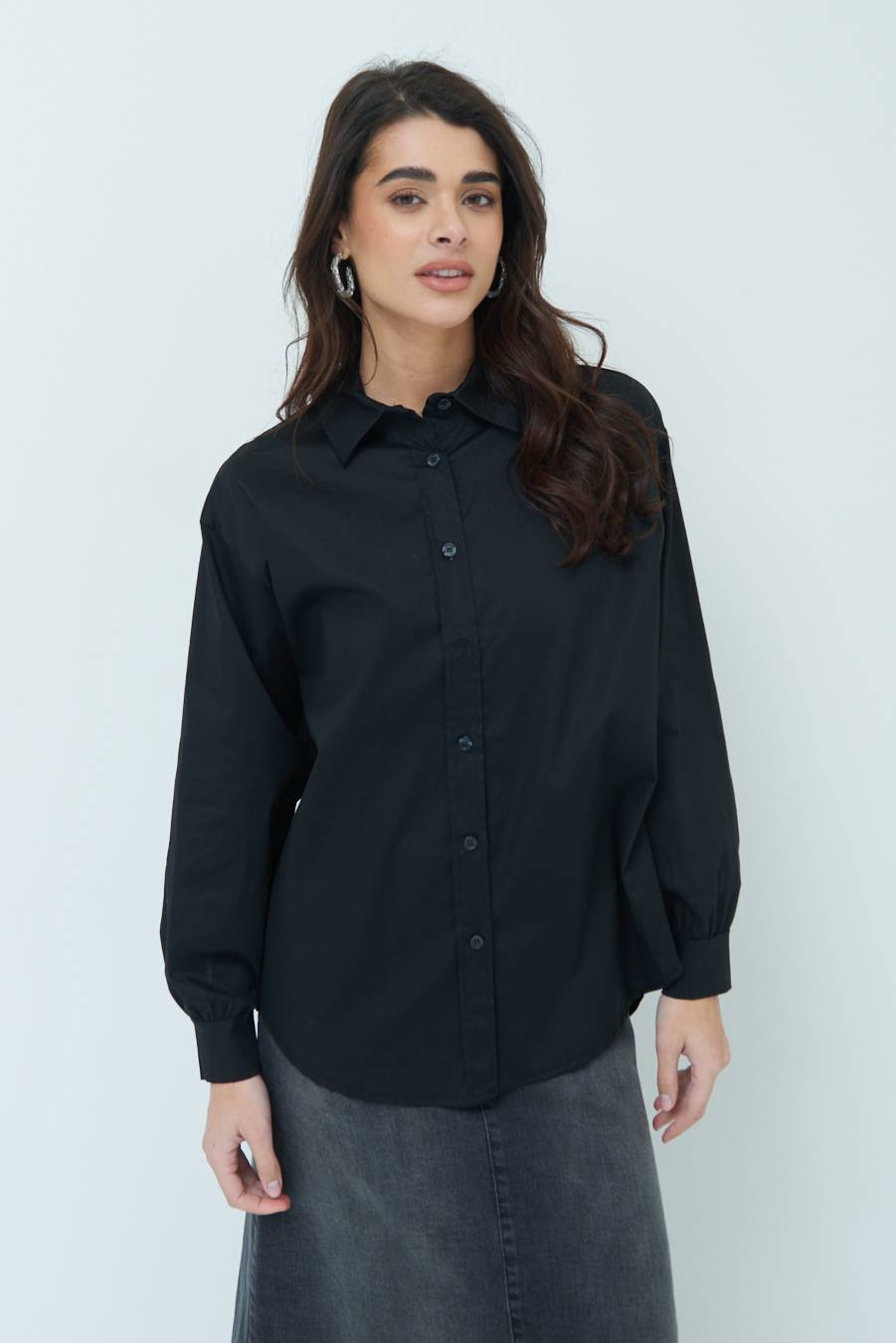 Kikisix CAMICIA MANICA AMPIA NERO Hotsell