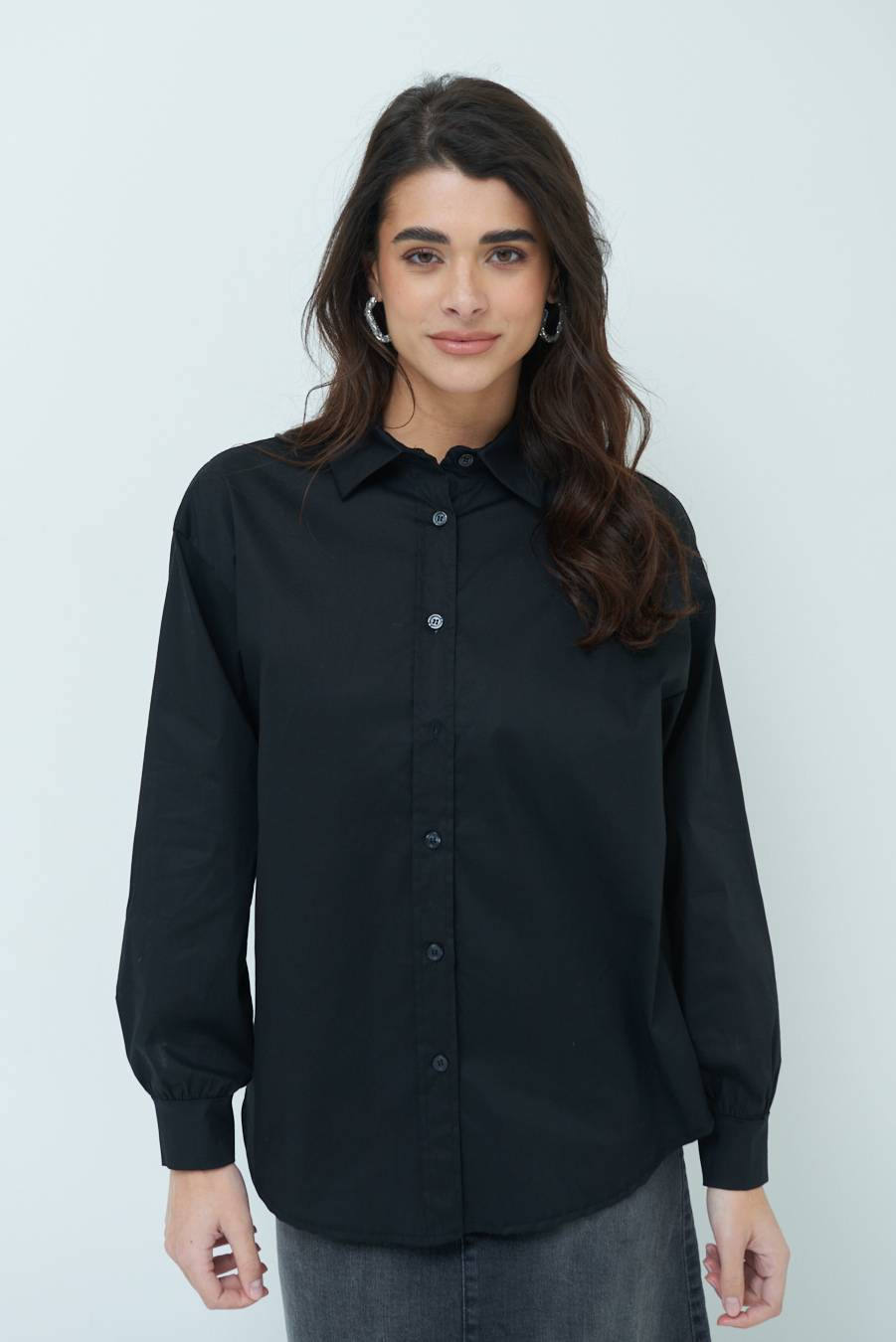 Kikisix CAMICIA MANICA AMPIA NERO Hotsell