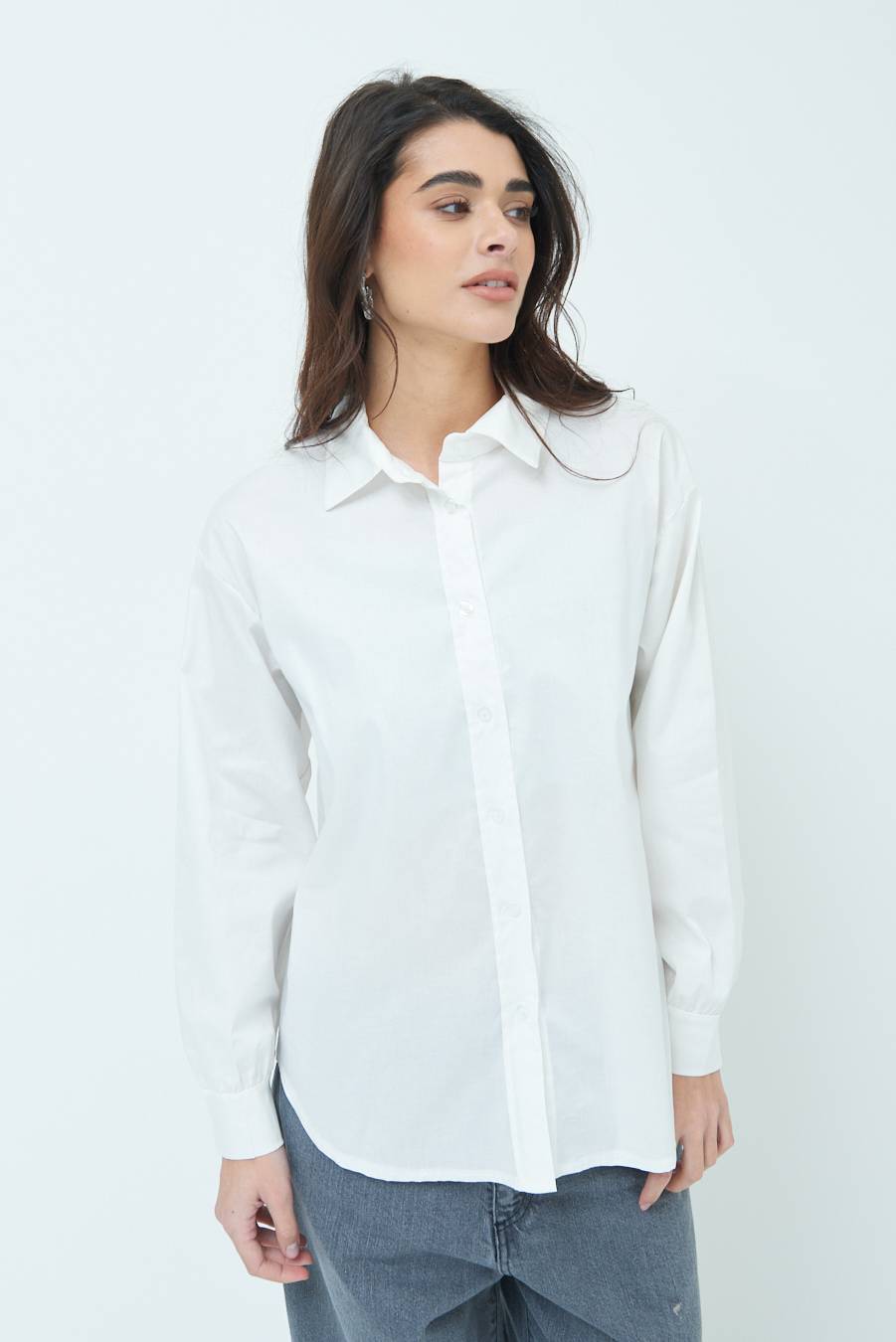 Kikisix CAMICIA MANICA AMPIA BIANCO Vendita Calda
