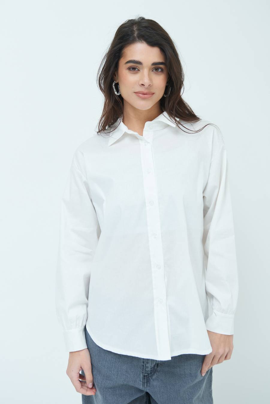 Kikisix CAMICIA MANICA AMPIA BIANCO Vendita Calda