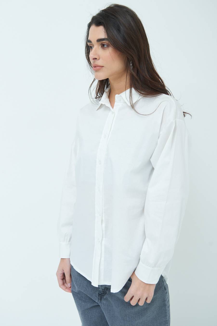 Kikisix CAMICIA MANICA AMPIA BIANCO Vendita Calda