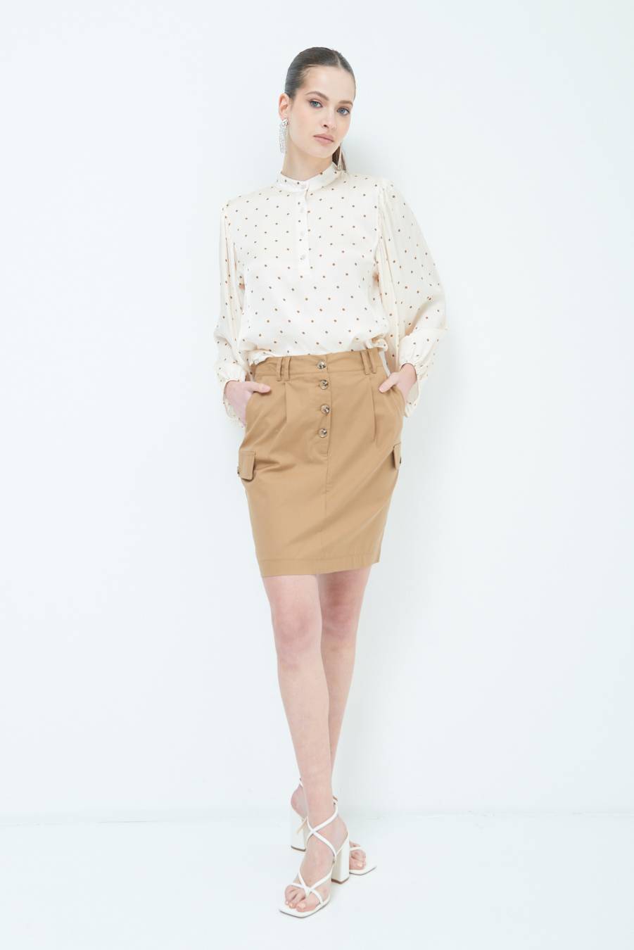 Kikisix MINIGONNA TASCONI BEIGE Hotsell