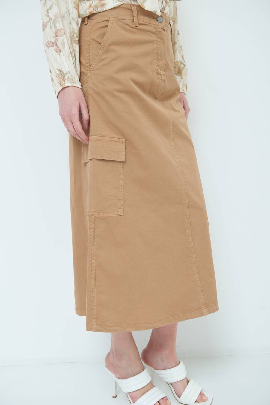 Kikisix GONNA CON TASCONI BEIGE Promozione Limitata