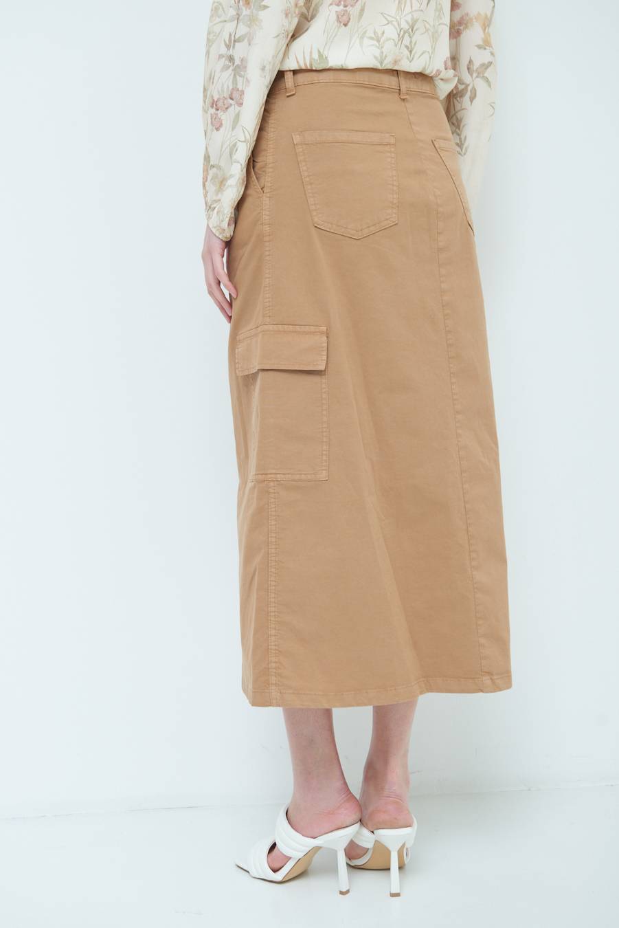Kikisix GONNA CON TASCONI BEIGE Promozione Limitata