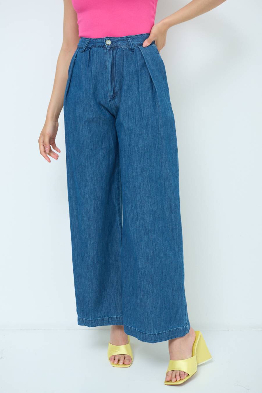 Kikisix PANTALONE CHAMBRAY PINCES JEANS In Vendita