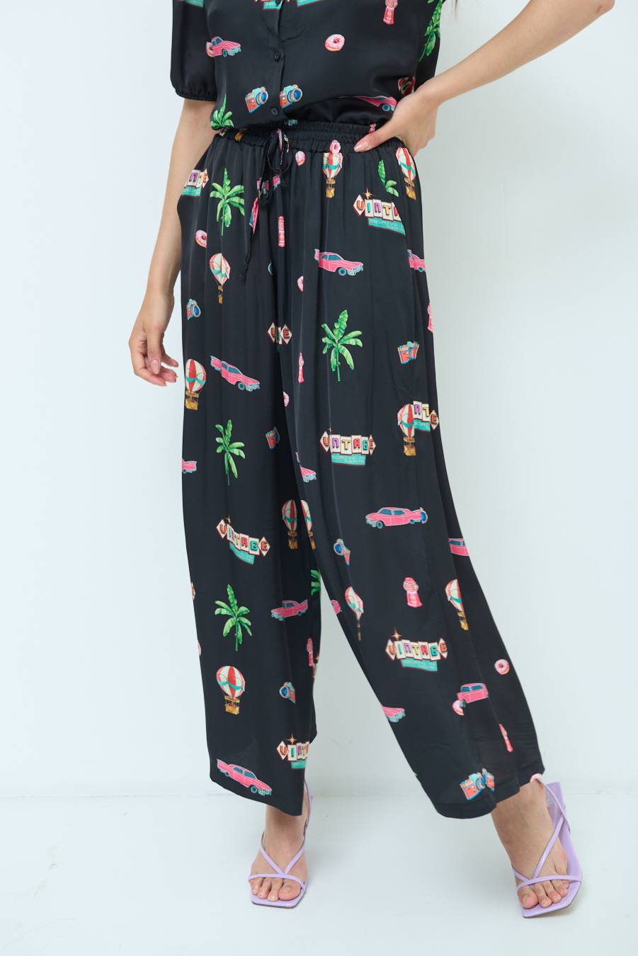 Kikisix PANTALONE PALAZZO NERO Hotsell