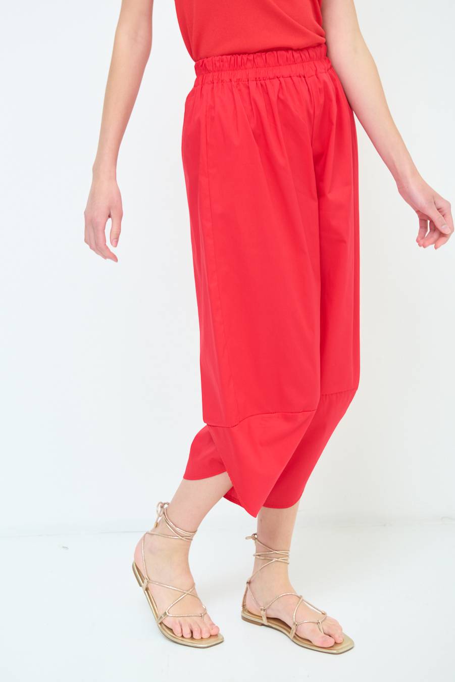 Kikisix PANTALONE OVER ROSSO Italy