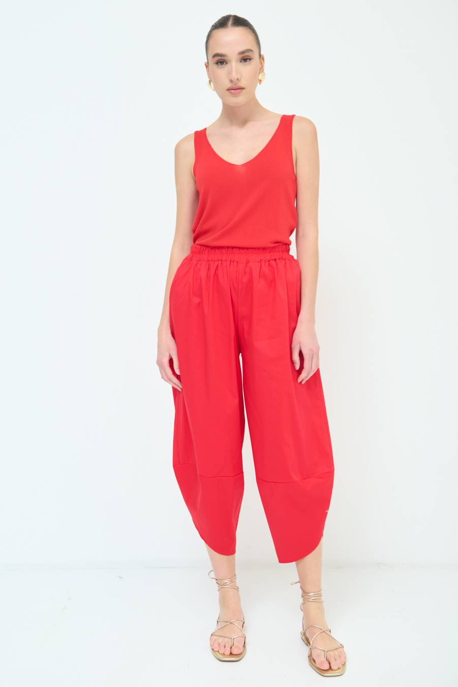 Kikisix PANTALONE OVER ROSSO Italy
