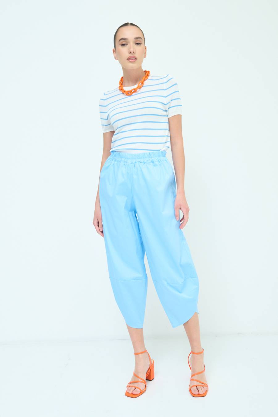 Kikisix PANTALONE OVER AZZURRO In Linea