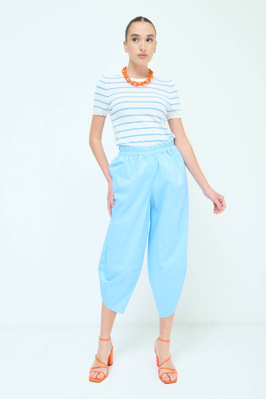 Kikisix PANTALONE OVER AZZURRO In Linea