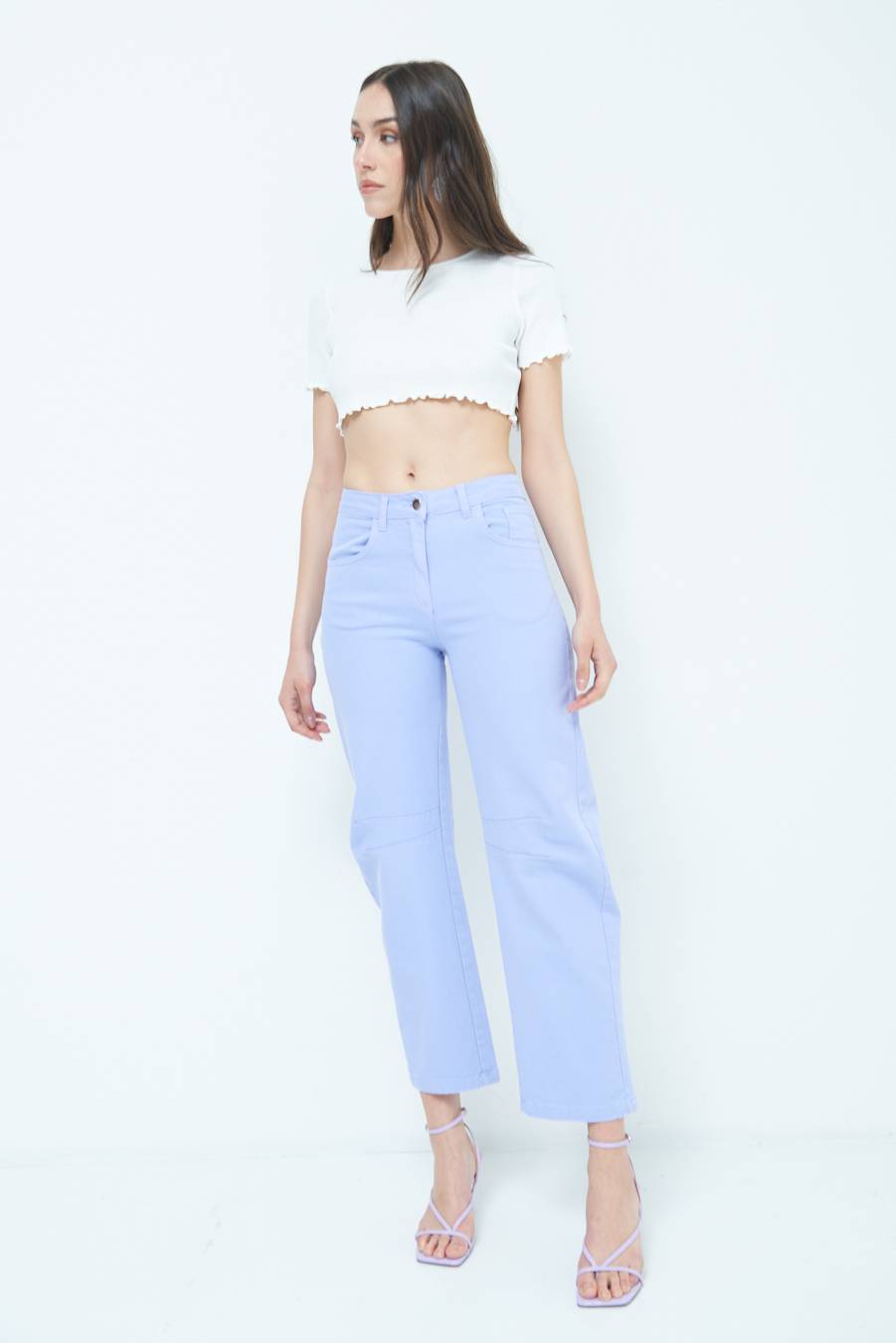 Kikisix PANTALONE LINEA UOVO LILLA Qualità