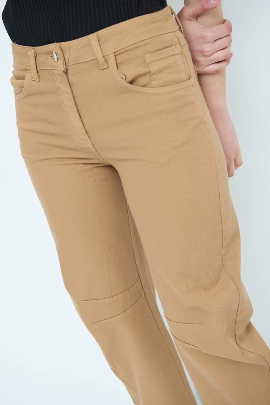 Kikisix PANTALONE LINEA UOVO CAMMELLO Vendita calda