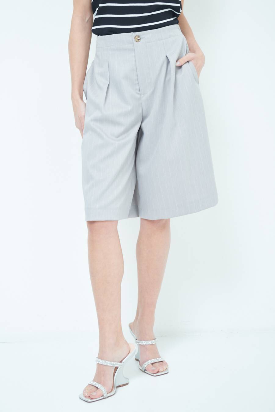 Kikisix PANTA GONNA 3/4 SILVER Negozi Online