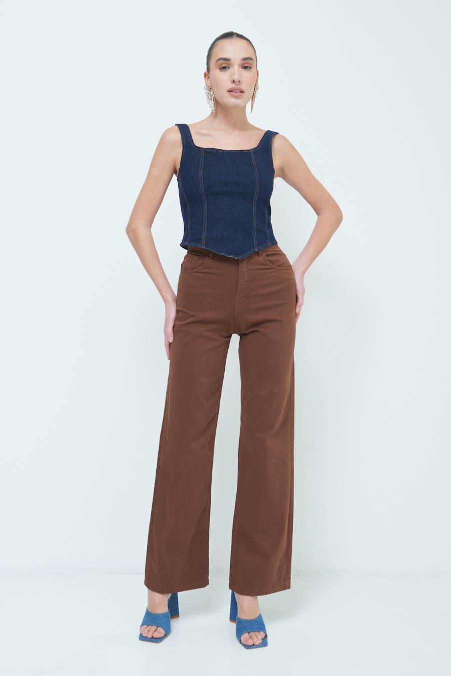 Kikisix PANTALONE PALAZZO MORO Economico