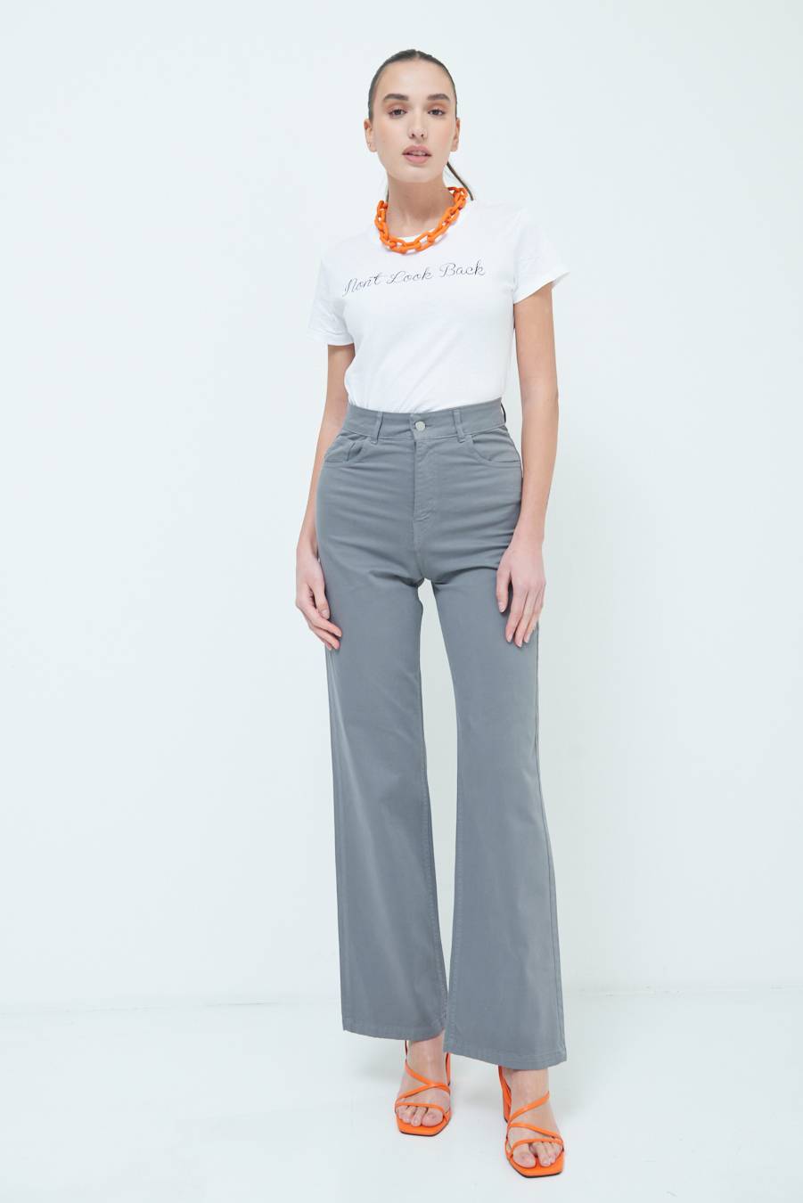 Kikisix PANTALONE PALAZZO GRIGIO Online