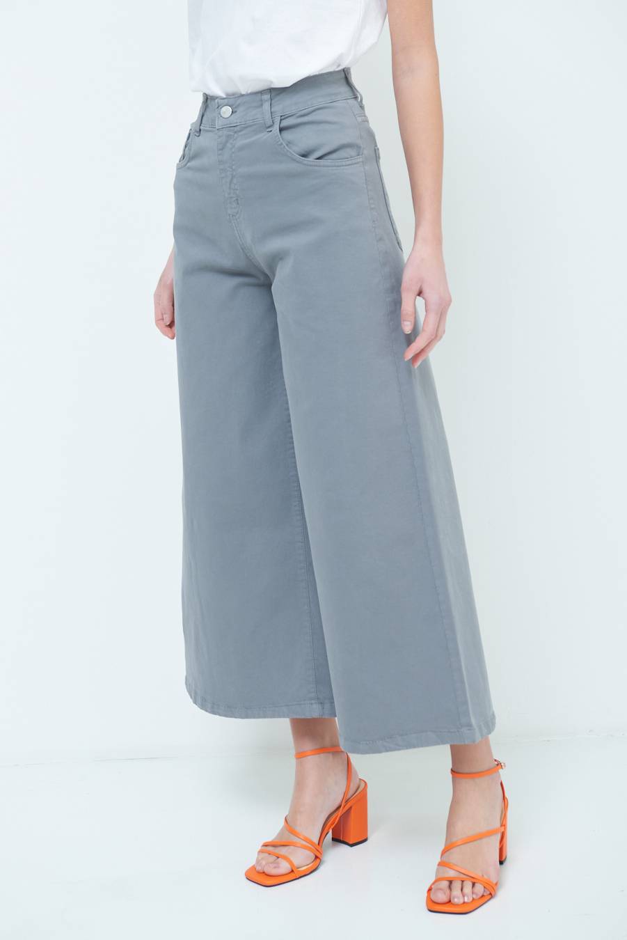 Kikisix PANTALONE/GONNA GABARDINA GRIGIO Saldi