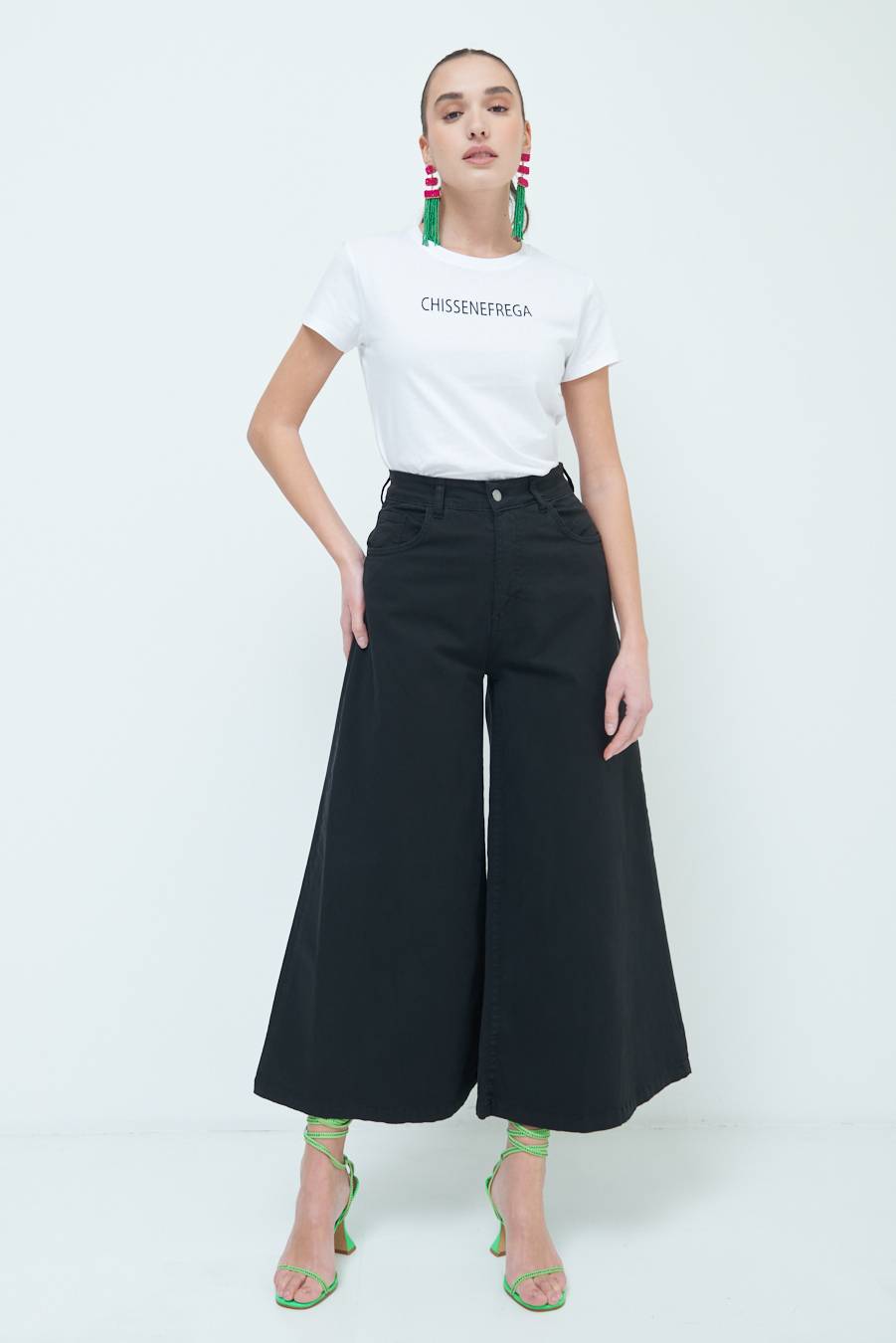Kikisix PANTALONE/GONNA GABARDINA NERO Offerte