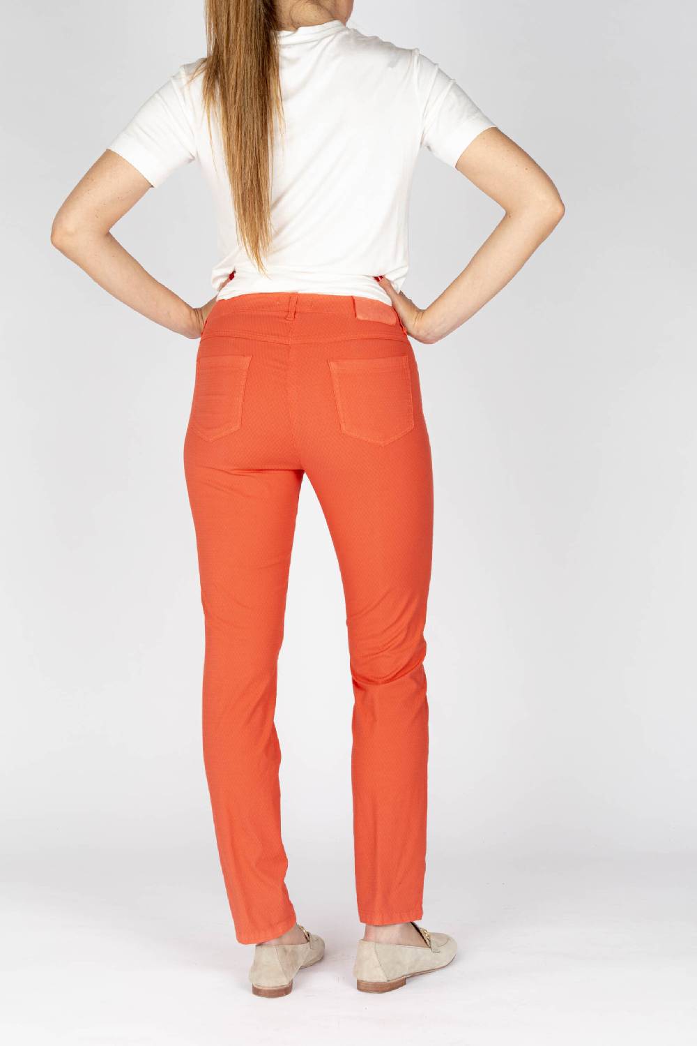 L.Pucci Pantaloni jeans colore corallo tessuto cotone armaturato Online