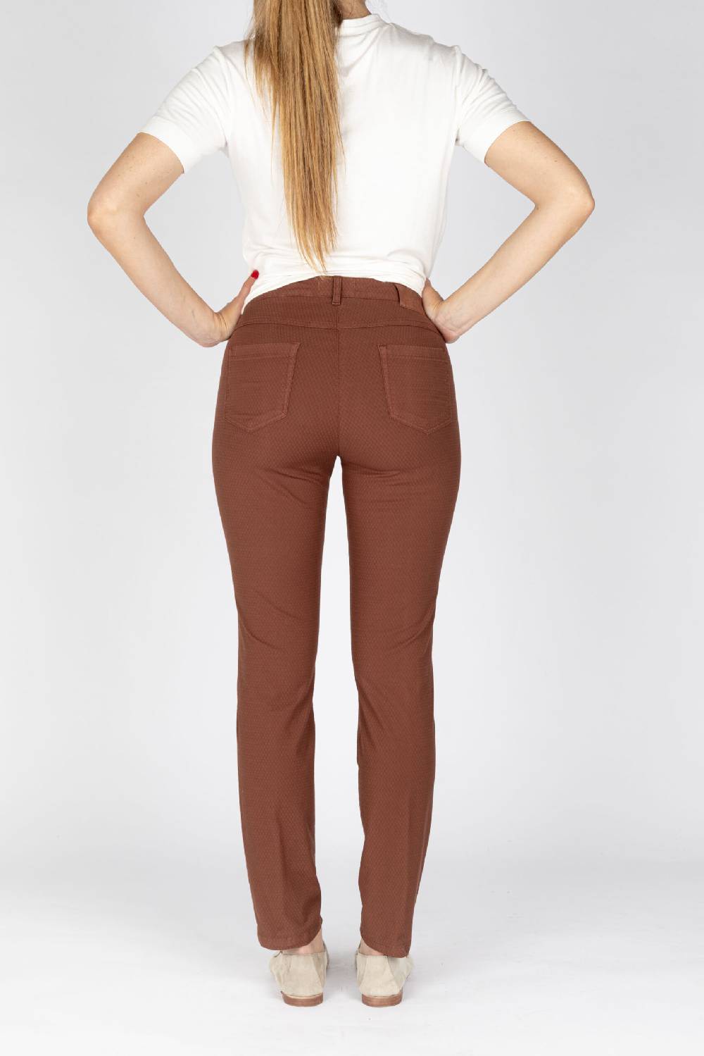 L.Pucci Pantaloni jeans colore biscotto tessuto cotone armaturato Outlet