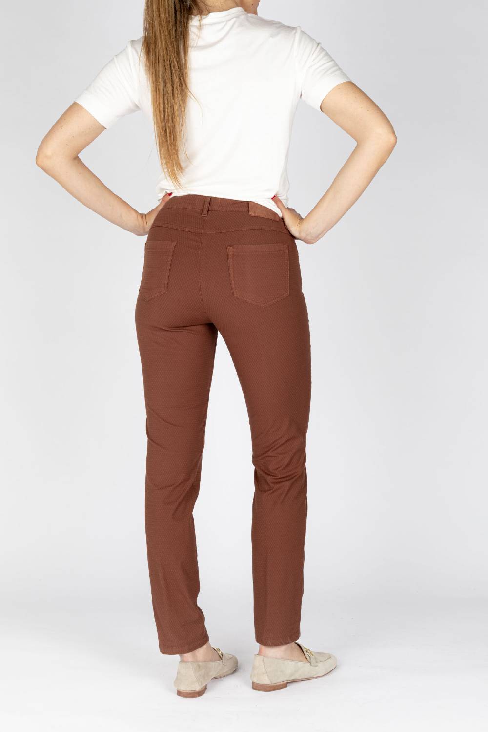 L.Pucci Pantaloni jeans colore biscotto tessuto cotone armaturato Outlet