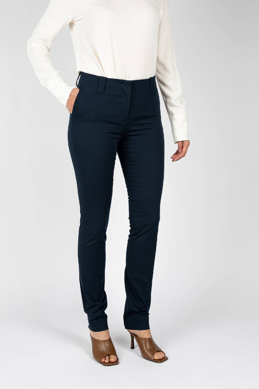 L.Pucci Pantaloni tessuto colore blu, gamba regolare Promozione