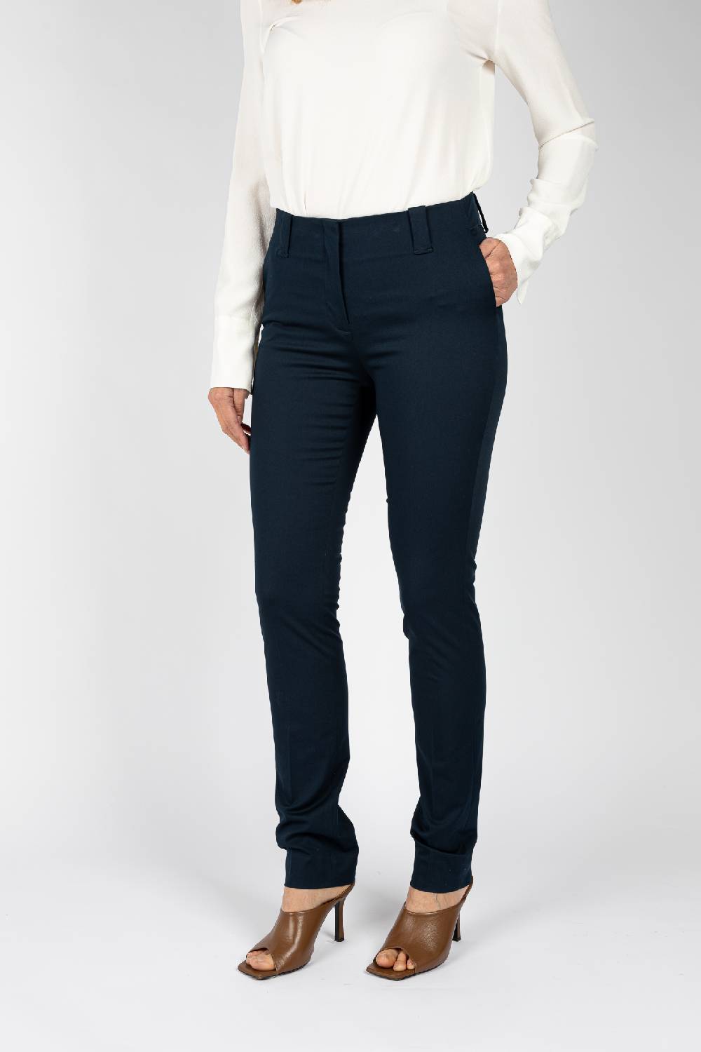 L.Pucci Pantaloni tessuto colore blu, gamba regolare Promozione