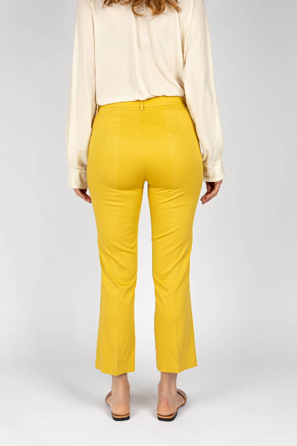 L.Pucci Pantaloni gamba corta fondo leggermente svasato, colore lime Negozi Online