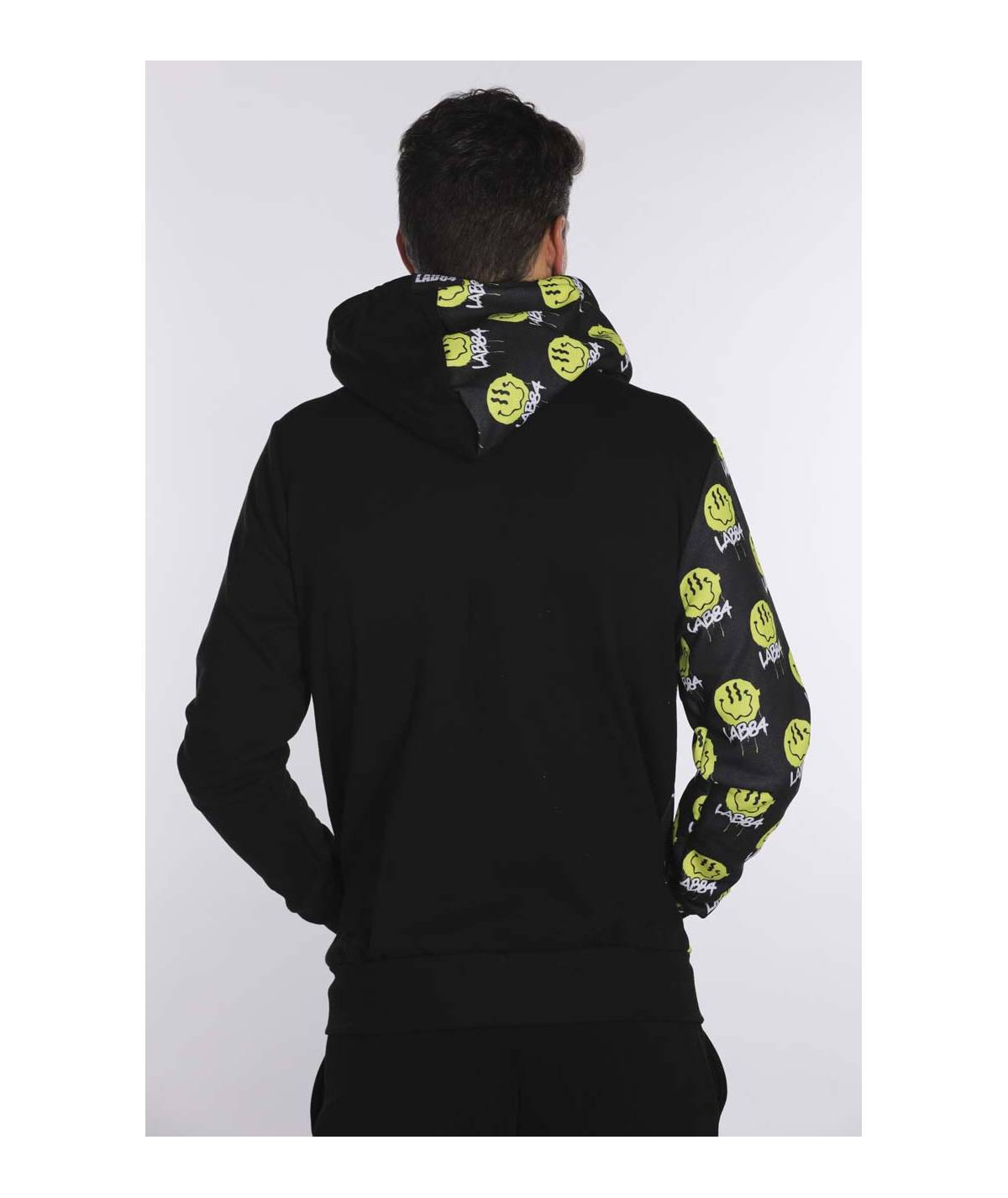 Lab84 FELPA C/CAPPUCCIO ZIP BICOLOR Prezzo Ridotto
