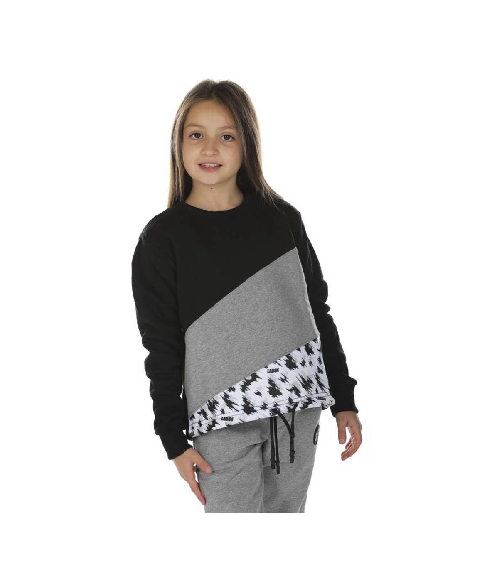 Lab84 FELPA CROP TOP + COULISSE Saldi