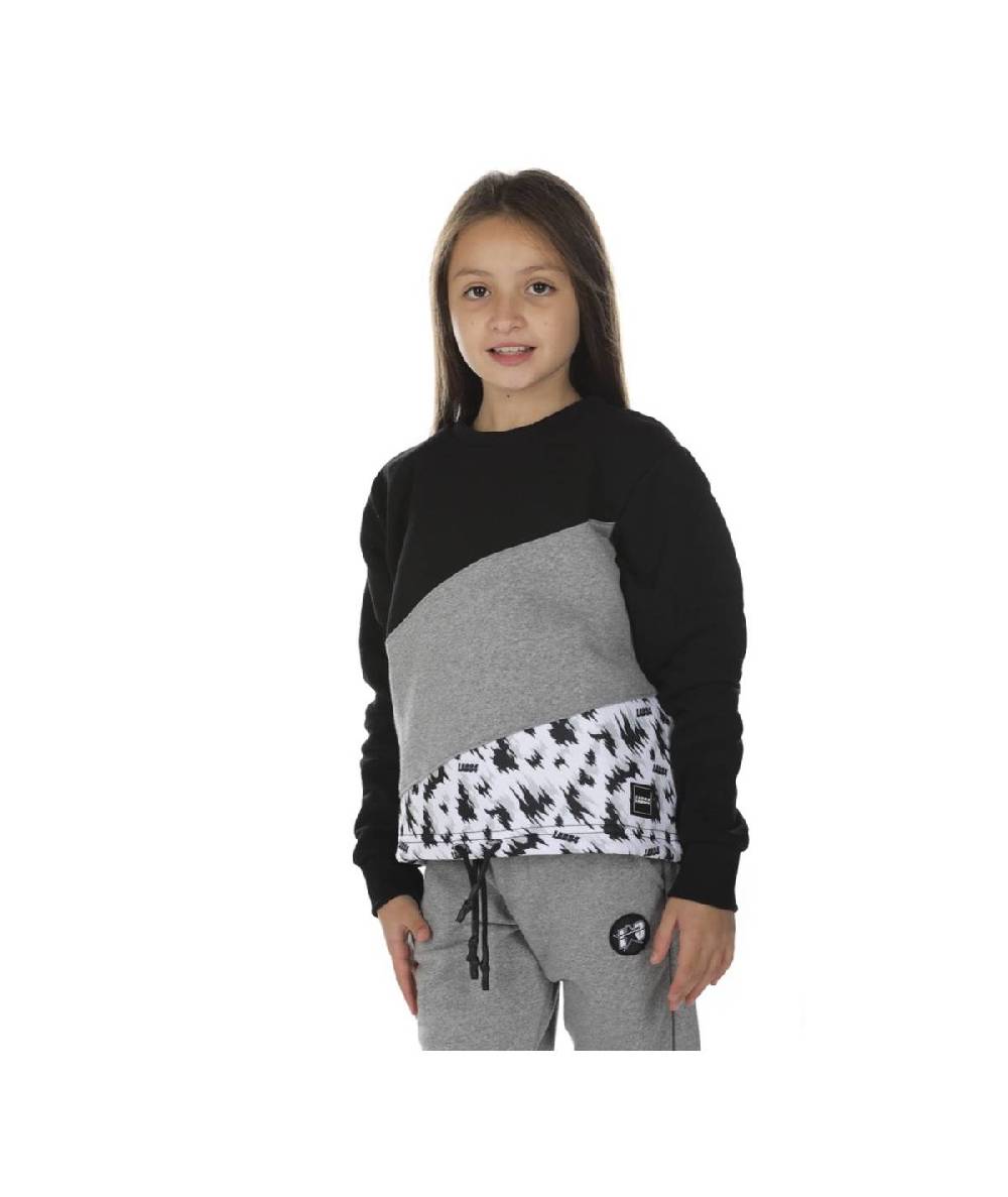 Lab84 FELPA CROP TOP + COULISSE Saldi