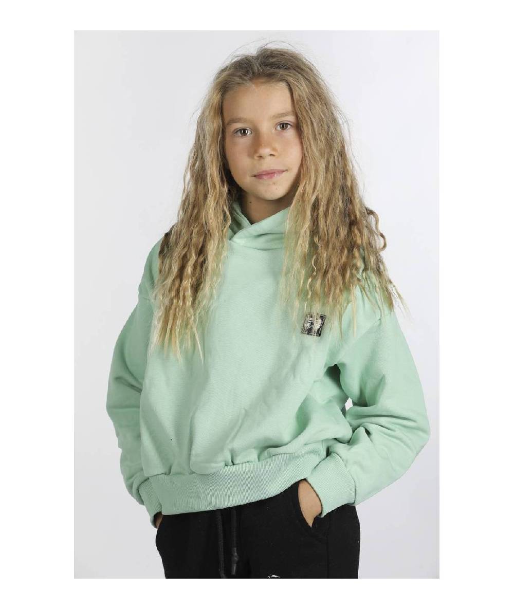 Lab84 FELPA CROP TOP CAPPUCCIO OVER Moda