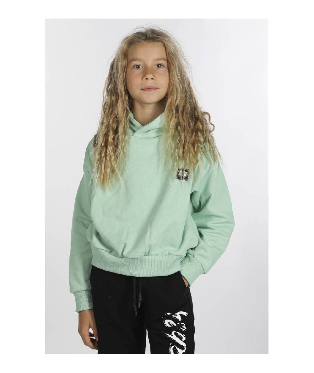 Lab84 FELPA CROP TOP CAPPUCCIO OVER Moda